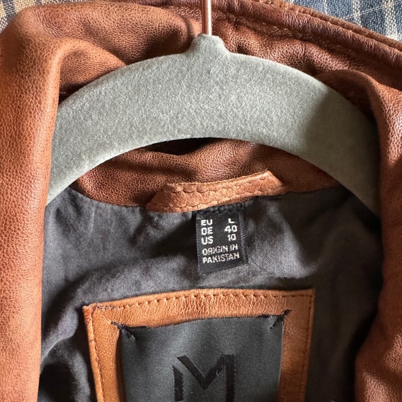 Mauritius Zoe RF Leather Jacket, Burnt Orange - Picture 8 of 8